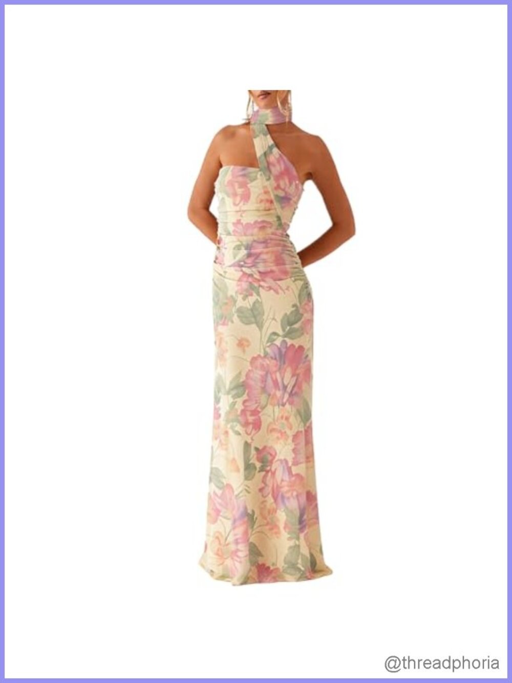 Women Strapless Tube Maxi Dress with Scarf Floral Formal Cocktail